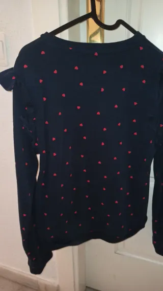Sudadera niña Vertbaudet corazones Talla 14