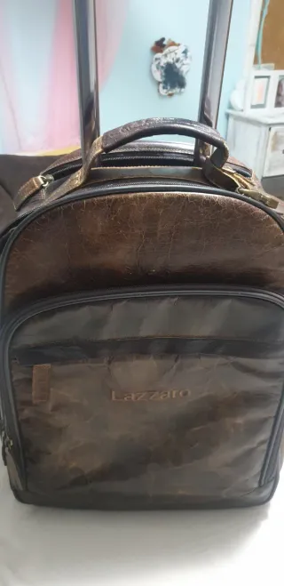 Maleta de cuero Lazzaro marrón