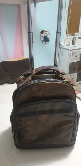 Maleta de cuero Lazzaro marrón
