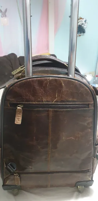 Maleta de cuero Lazzaro marrón