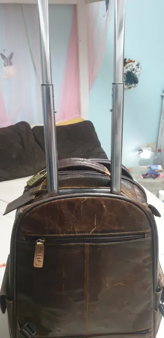 Maleta de cuero Lazzaro marrón