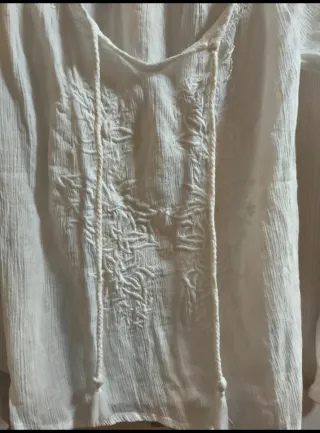 Blusa Atmosphere Boho Bordada Blanca T.36
