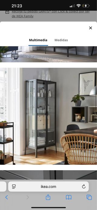 Vitrina cristal negro