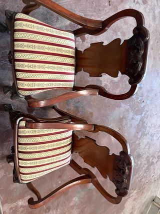 Juego de 6 Sillas Antiguas de Madera