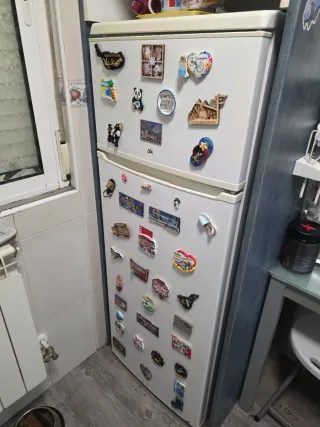 Frigorífico blanco con congelador