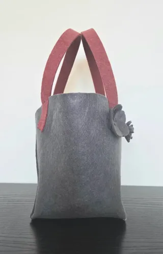 Borsa Secchiello in Feltro - Antracite