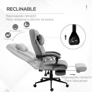 Silla de Oficina Reclinable Ajustable
