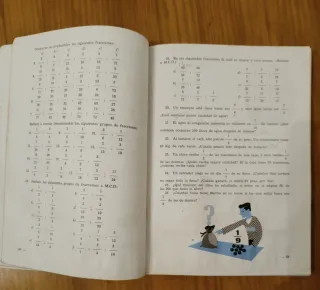 Libro matemáticas antiguo escolar