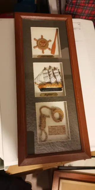 Cuadro Náutico Barco y Nudos