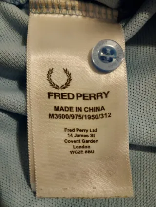 Polo Fred Perry Azul Cielo Talla S