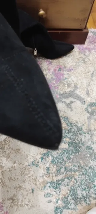 Botas de ante negras tacón