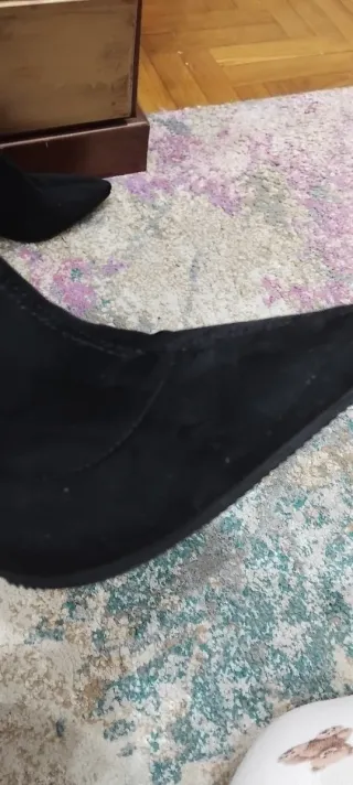 Botas de ante negras tacón