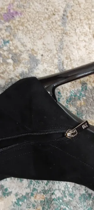 Botas de ante negras tacón