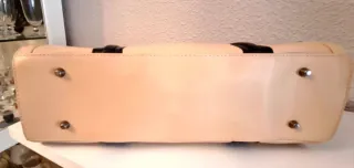 Bolso Piel Gloria Ortiz Beige y Negro