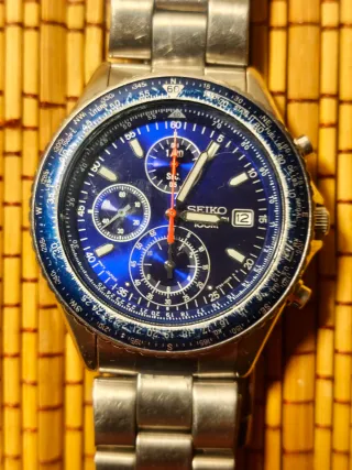 Reloj Seiko Cronógrafo Flightmaster Azul