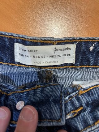Falda vaquera Stradivarius Talla 34