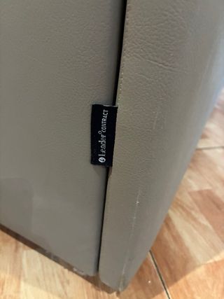 Sofá Cama Beige/Gris Piel Sintética