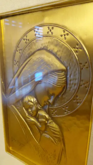 Maternità Foglia Dorata immagine 25 x 17 cm circa