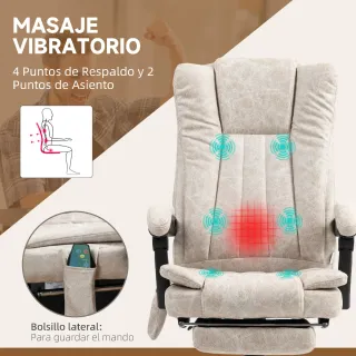 Silla de Oficina Masaje Beige