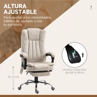 Silla de Oficina Masaje Beige
