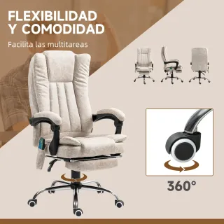 Silla de Oficina Masaje Beige