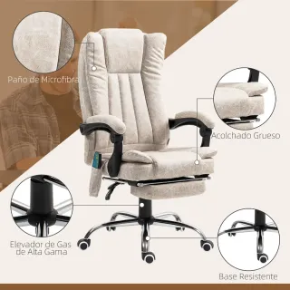 Silla de Oficina Masaje Beige
