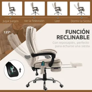 Silla de Oficina Masaje Beige