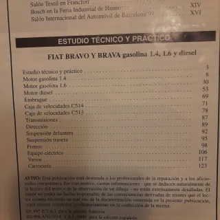 Libro Mecánica Fiat Bravo Brava