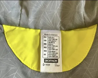 Giacchetta Quechua verde e gialla per bambini