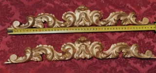 Pareja remates resina y pan de oro