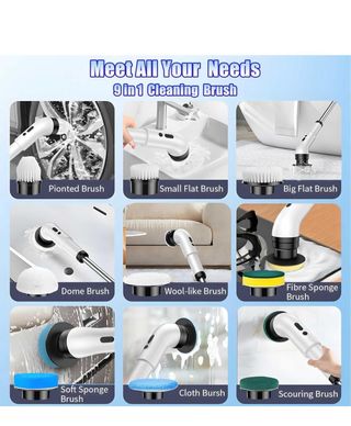 Spazzola Elettrica Pulizia con Accessori
