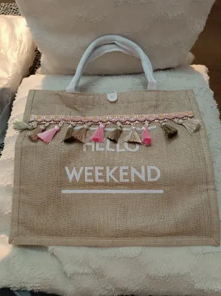 Bolso de tela Hello Weekend