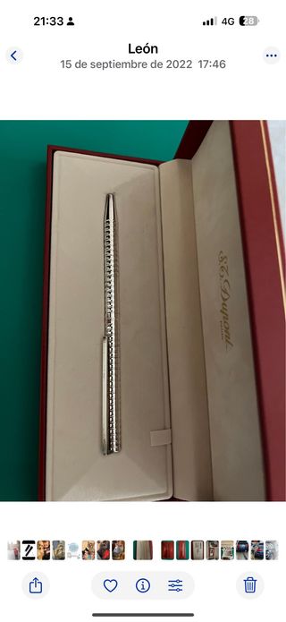 Bolígrafo Dupont Chapado en Plata