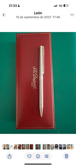 Bolígrafo Dupont Chapado en Plata