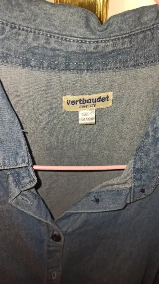 Camisa vaquera niña Vertbaudet