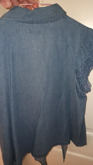 Camisa vaquera niña Vertbaudet