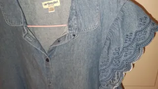 Camisa vaquera niña Vertbaudet