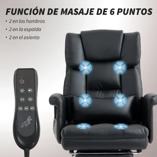 Silla Oficina Masaje con Reposapiés