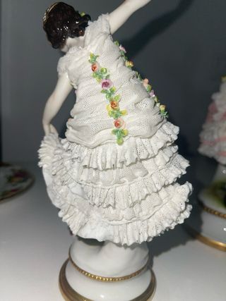 Muñeca Bailarina Porcelana Alemana Encaje