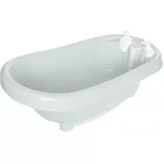 Bañera bebé con patas y adaptador