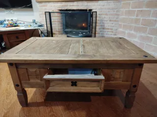 3 Muebles para salón rústico madera.