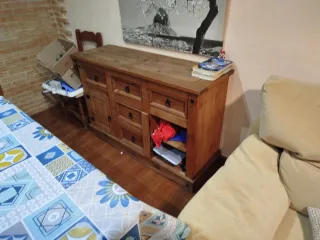 3 Muebles para salón rústico madera.