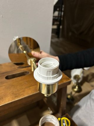 Aplique de pared dorado