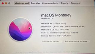 Macbook Air 13,3” Modelo A1466 Plata (2019)