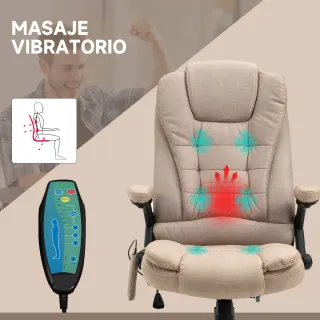 Silla de Oficina con Masaje Beige