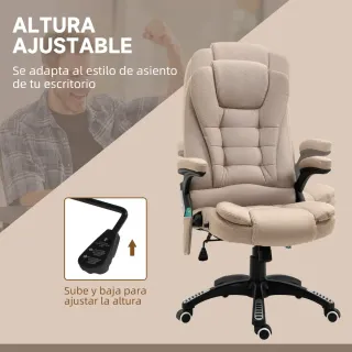 Silla de Oficina con Masaje Beige