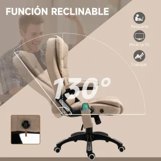 Silla de Oficina con Masaje Beige