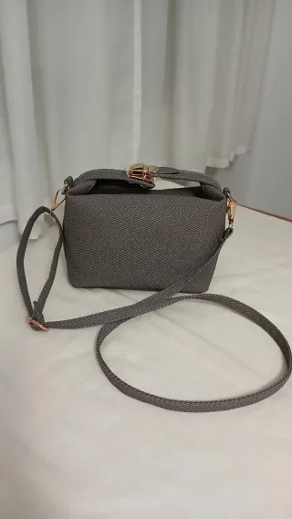 Bolso bandolera "Doctor Bag" gris