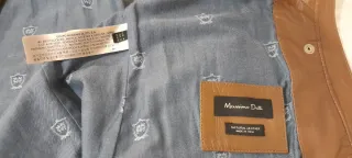 Cazadora Cuero Mujer Massimo Dutti Marrón. Talla M