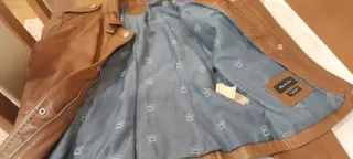 Cazadora Cuero Mujer Massimo Dutti Marrón. Talla M